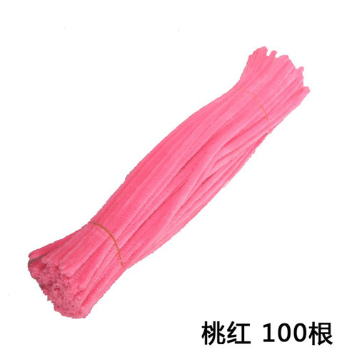 儿童手工彩色长毛绒条毛根毛条扭扭棒花束幼儿园DIY手工制作材料 - 图3