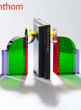 zenthom/Reflections Copenhagen 手工切割彩色水晶玻璃书档摆件