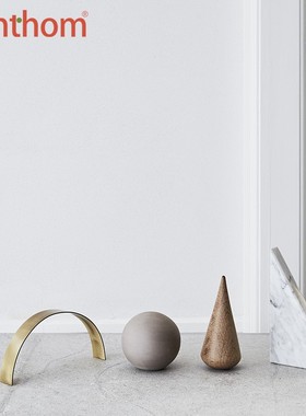 Kristina Dam Desk Sculptures组合套图几何造型黄铜陶土摆件