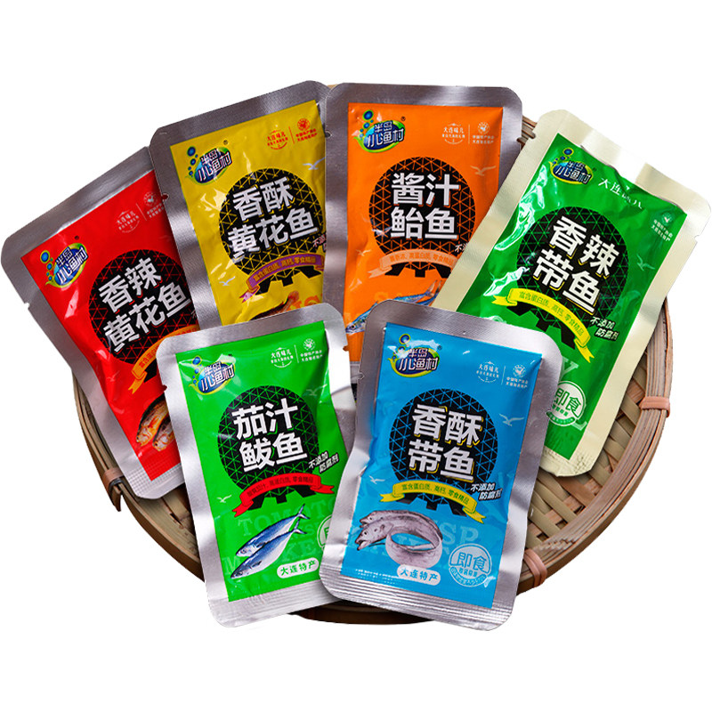半岛小渔村大连特产零食香辣小鱼仔 半岛小渔村食品即食鱼零食
