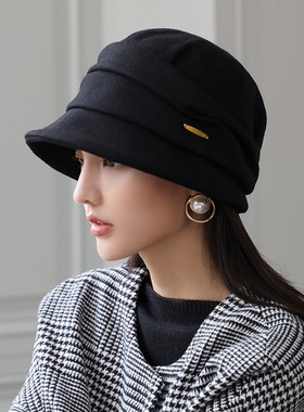 布塔帽子秋冬款渔夫帽女