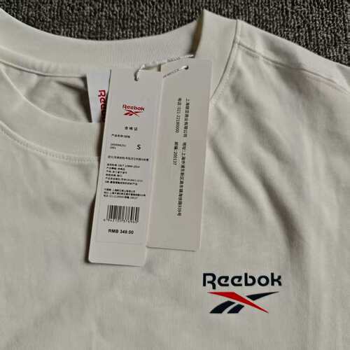 Reebok锐步男子运动休闲宽松LOGO针织短袖T恤24SRM425UGW1-H1 - 图3