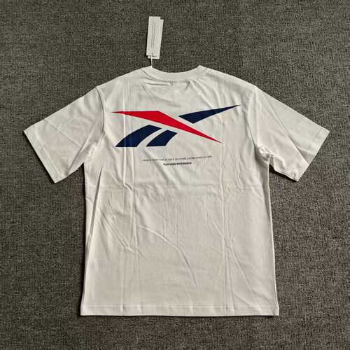 Reebok锐步男子运动休闲宽松LOGO针织短袖T恤24SRM425UGW1-H1 - 图2