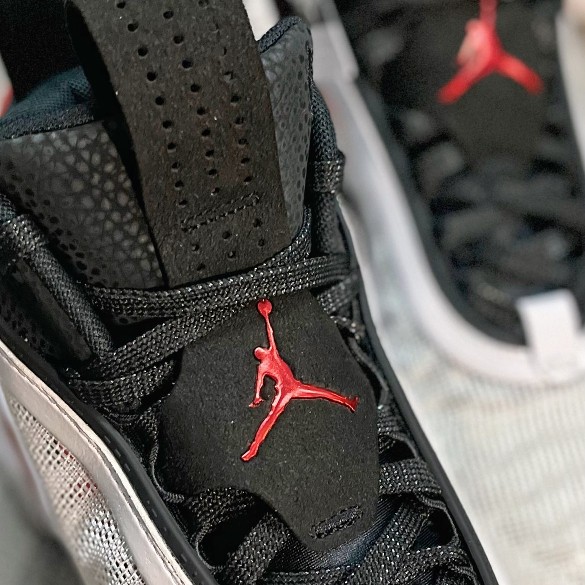 Air Jordan 36 AJ36 白红 减震防滑 高帮实战篮球鞋 DA9053-100 - 图1