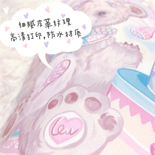 少女志原创桌垫 学习写字垫PU防水办公书桌布可爱ins学生宿舍卡通 - 图2