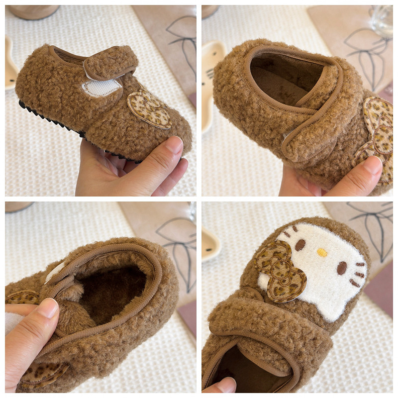 儿童棉鞋2025冬季新款加绒女童宝宝羊羔毛可爱豆豆鞋加厚保暖冬鞋,淘宝优惠券,粉丝福利购,淘宝优惠卷
