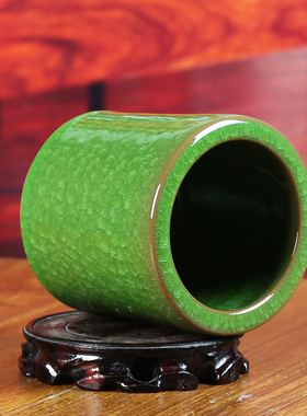 景德镇陶瓷仿古风官窑开片笔筒