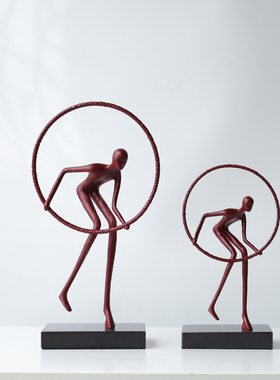 金属装饰抽象玄关金属框人物