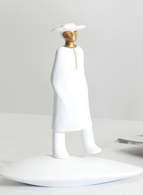 白色别墅会所售楼大厅艺术风摆件