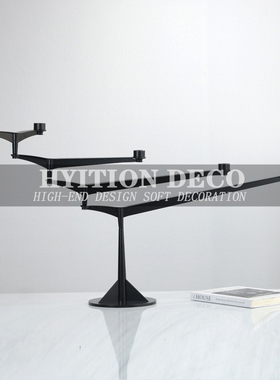 金属装饰北欧客厅旋转烛台