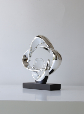 现代轻奢抽象艺术八方来财摆件