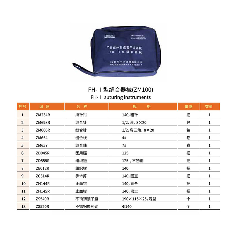 新华医疗缝合器械包基础外科成套手术器械包持针钳手术剪缝合针线 - 图2