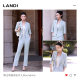 ຊຸດເສື້ອເຊີດກາງແຂນ LANDI ເນື້ອຜ້າບໍ່ດີ