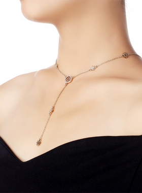 【UR CHOICE】GENUINE●英国MarchS正品八芒星流苏Y字项链毛衣链