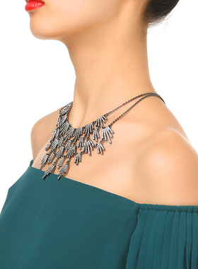 【UR CHOICE】GENUINE●美国I.N.C枪黑色欧美奢华项链