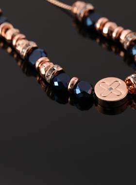 小众手链蓝色水晶