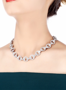 英国水晶闪亮项链