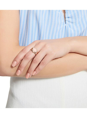 【UR CHOICE】GENUINE●MMO芙蓉石玫瑰金戒指不规则几何宝石指环