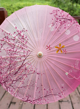 樱花防晒复古传统纯手工油纸伞