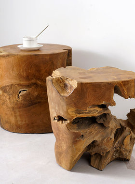 老柚墩子实木凳子原木装饰摆件