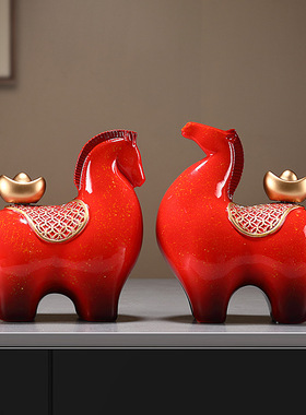 新中式马上有钱招财摆件乔迁礼