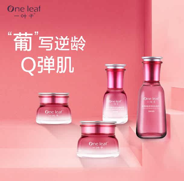 正品一叶子葡萄多酚护肤套装水乳女 一叶子巧美妮面部护理套装