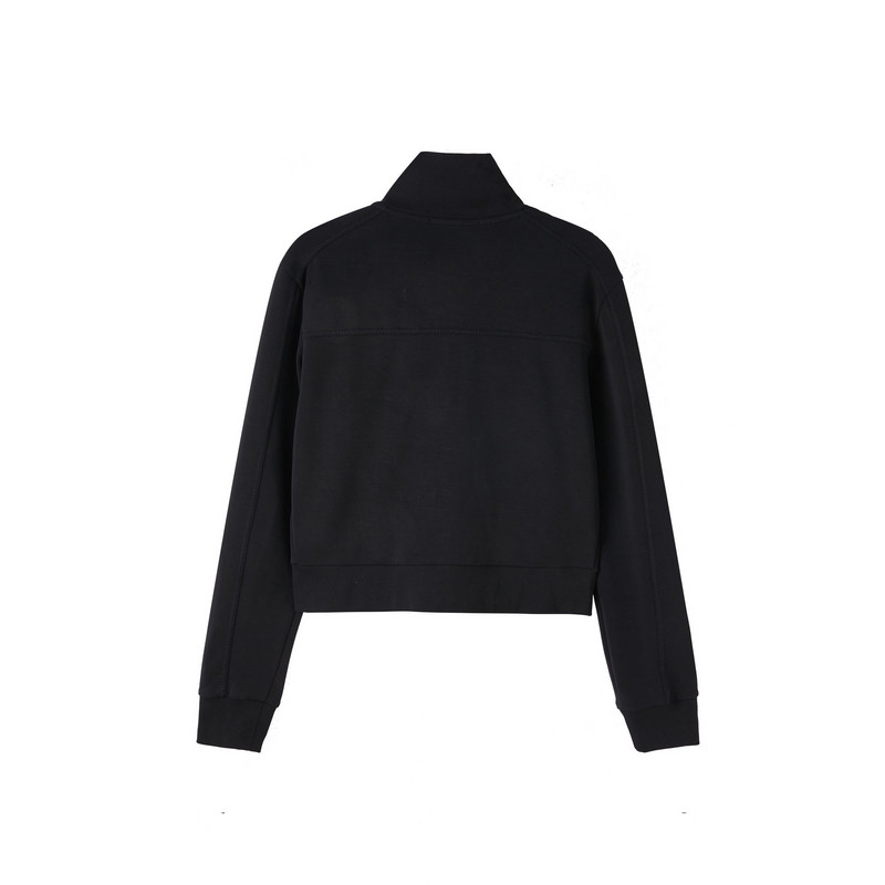 U/TI联名款黑色双拉链字母外套女莫代尔短款卫衣尤缇2025春季新款,淘宝优惠券,粉丝福利购,淘宝优惠卷