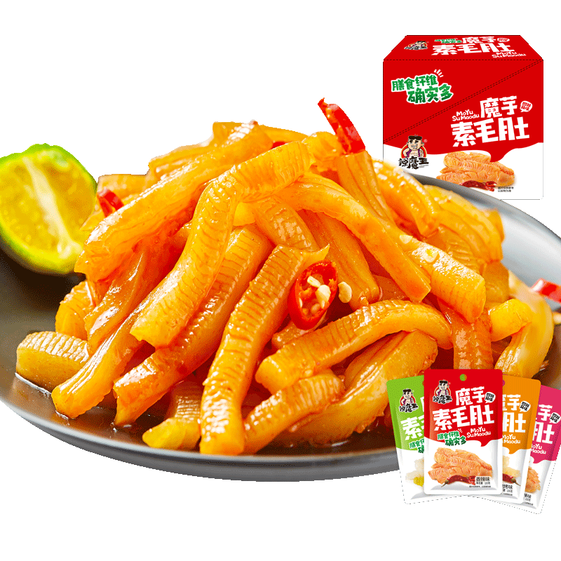 辣魔王爽360g素毛肚辣条香低魔芋 辣魔王素肉