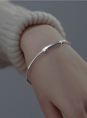 999足银手镯小众设计感情侣百搭