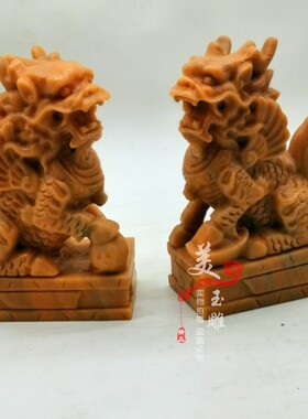 红色神兽家居客厅摆件麒麟送子