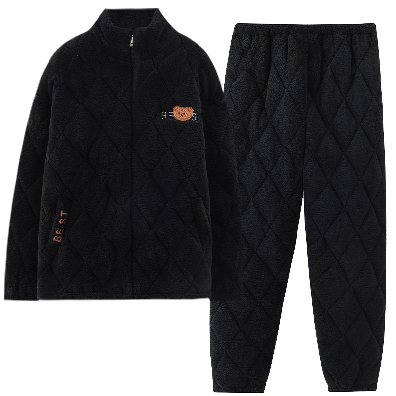 5XL特大码胖妹妹200斤加肥加大三层加厚法兰绒夹棉睡衣女冬拉链款,淘宝优惠券,粉丝福利购,淘宝优惠卷