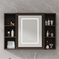 New Chinese Bathroom Mirror Cabinet Hanging Wall Style With Shelve Toilet Washstand Space Aluminum Containing Mirror Cabinet Intelligence