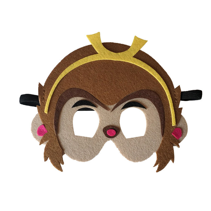 儿童成人动物十二生肖不织布面具万圣节表演鼠牛猪狗马龙羊兔眼罩