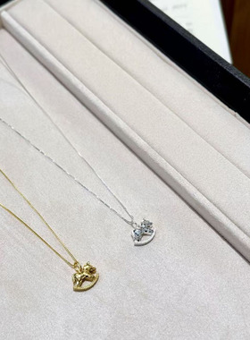 本命年纯银碎冰冰小马摇摇马项链