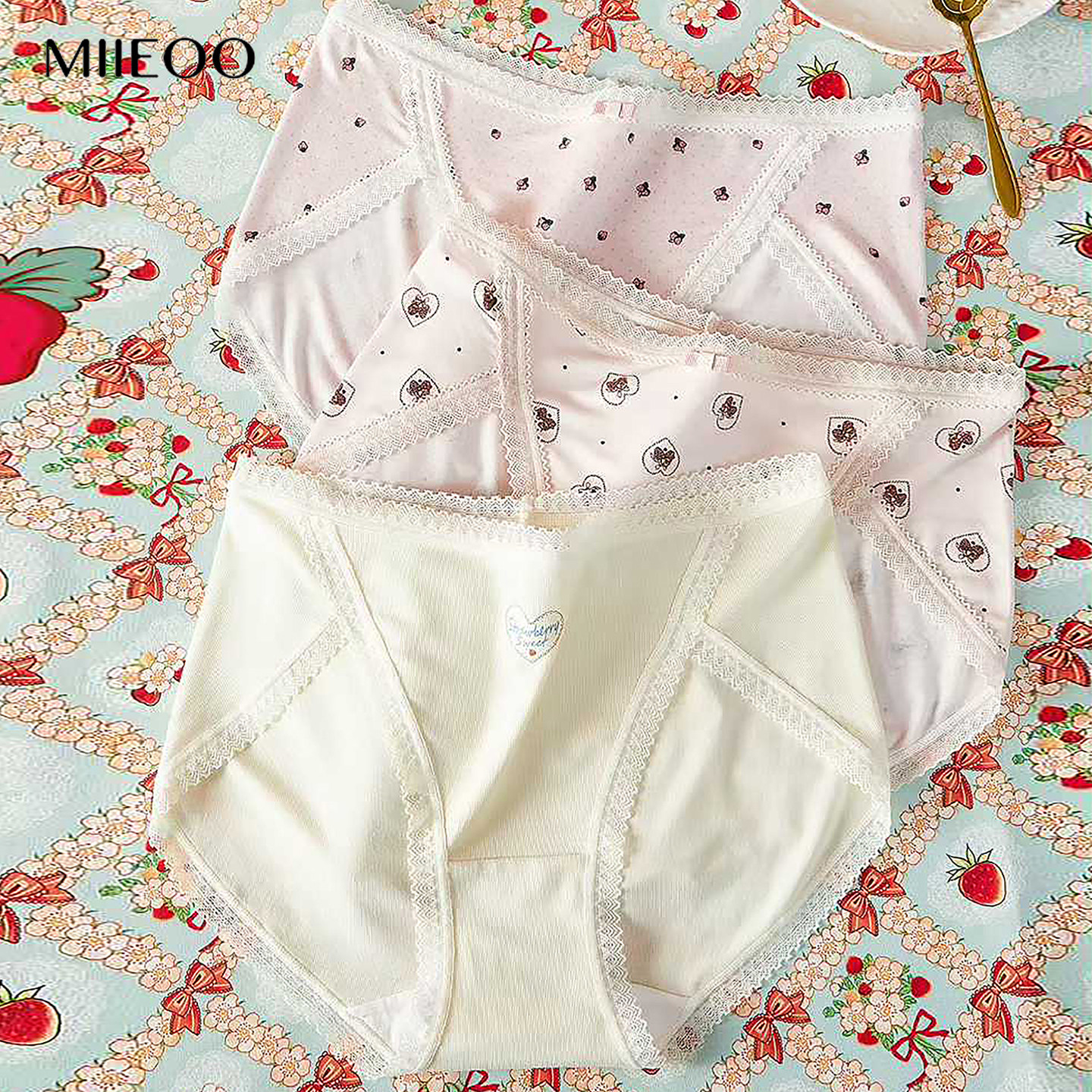 秘语内裤女兔子洞薄款无痕女生草莓短裤2026新款中腰高开叉三角裤,淘宝优惠券,粉丝福利购,淘宝优惠卷