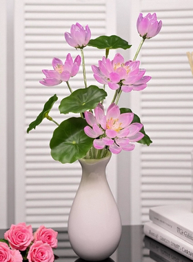 琉璃手工荷花佛前供花