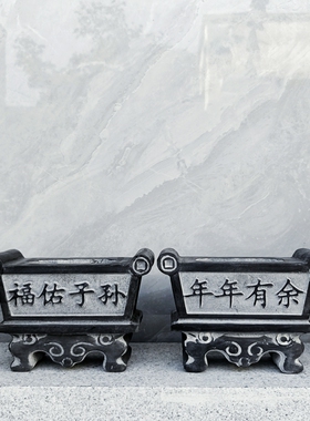 石雕香炉仿古长方形家用手工雕刻