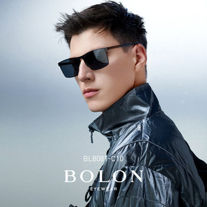 BOLON暴龙眼镜2024新款太阳镜钛金属方框驾驶镜偏光镜男BL8081
