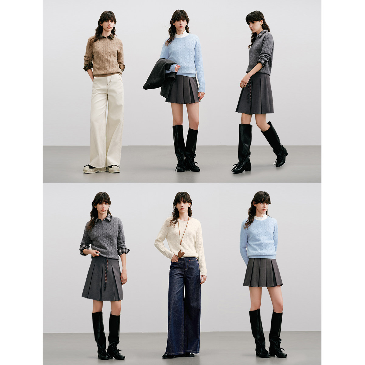 KBNE全羊毛针织衫修身毛衣小个子2025秋季新款气质圆领长袖上衣女,淘宝优惠券,粉丝福利购,淘宝优惠卷