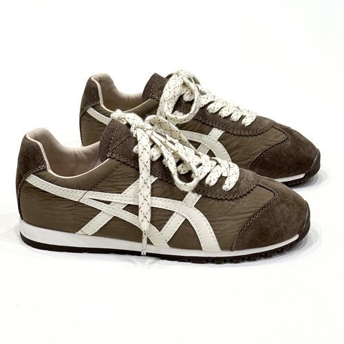 umumni优慕妮秋季真皮休闲运动板鞋跑步慢跑百搭厚底阿甘德训鞋女 - 图2