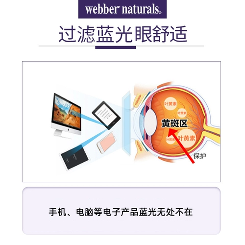 Webbernaturals Импортированный лютеин Zeaxanthin мягкий клей для защиты глаз лютеин 10 мг*60 капсул