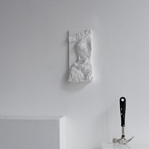 oroliving exclusive sculpted plaster reliefs Jeff created Red and Black background wall atmosphere hanging decoration