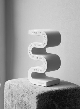 原创水泥置物架雕塑收纳桌面装饰