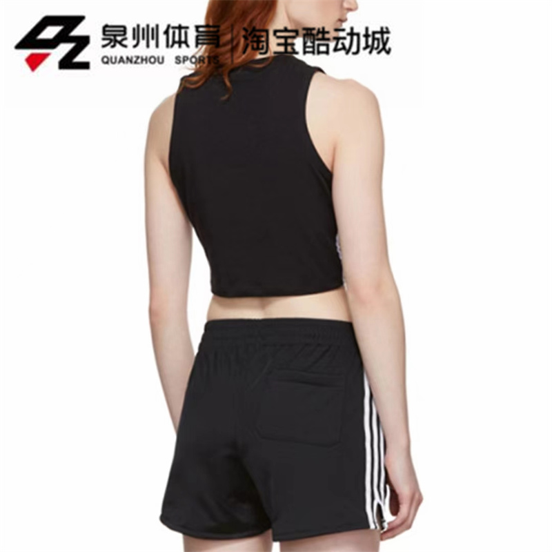 Adidas阿迪达斯三叶草女子经典高腰短款无袖背心T恤CY4745 DH3163-图2