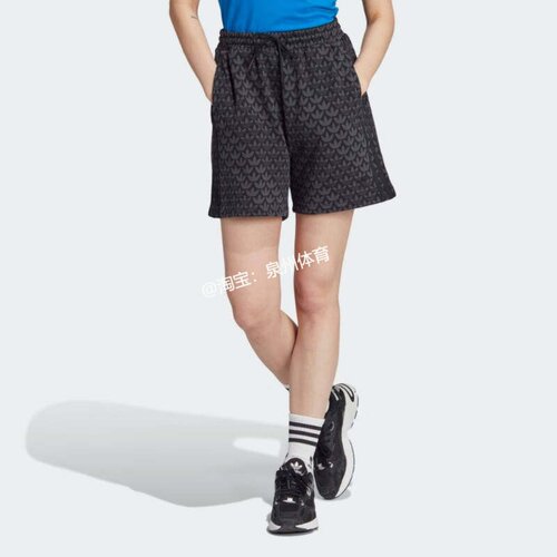 adidas/三叶草女子经典三条纹运动短裤 II3189IJ6000IY7207IU2425 - 图1