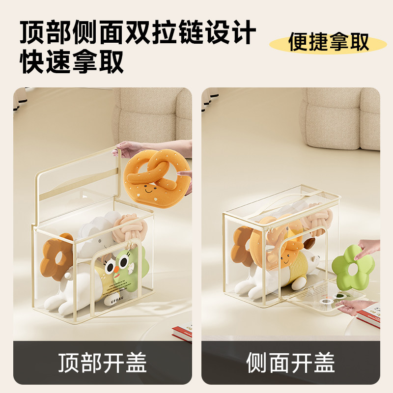 书本玩具收纳袋透明收纳箱可手提整理袋便携手提多功能儿童拉链袋,淘宝优惠券,粉丝福利购,淘宝优惠卷