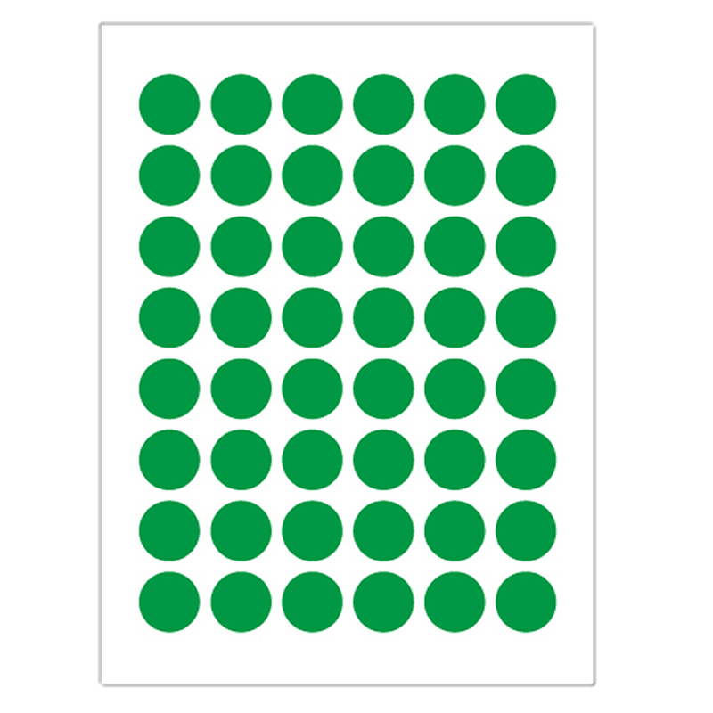576个12mm圆点圆形标签贴纸 1.2cm红色黄色蓝色绿色粉色白色黑色橙色灰色彩色可写字圆形分类标识不干胶贴纸-图1