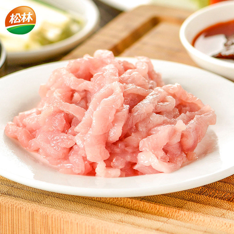 【松林】冷鲜肉新鲜田园富硒猪肉精肉丝400克/盒田园富硒鲜猪肉,淘宝优惠券,粉丝福利购,淘宝优惠卷