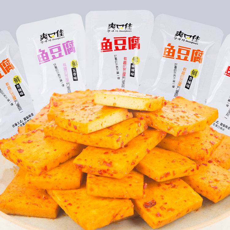 爽口佳辣条香辣味20包鱼豆腐 爽口佳豆腐干