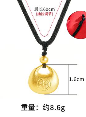 沙金胖福锁复古毛衣链女饰